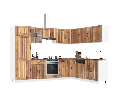 Mueble cocina Lucca madera vieja 14 pzas madera contrachapada