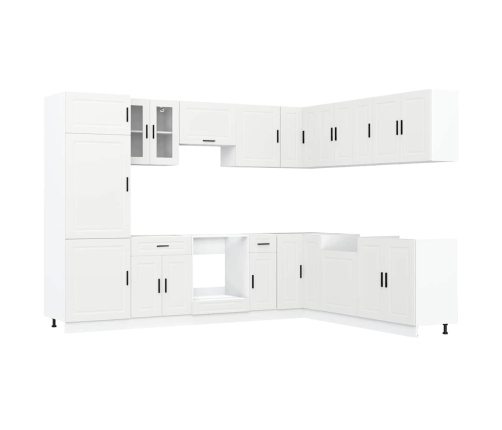 Mueble de cocina Porto blanco 14 piezas madera contrachapada