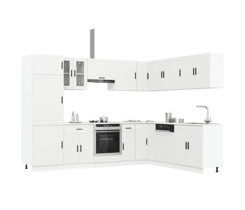 Mueble de cocina Porto blanco 14 piezas madera contrachapada