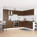 Mueble cocina Porto roble marrón 14 pzas madera contrachapada