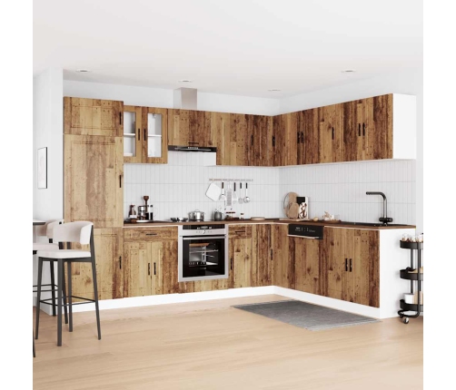 Mueble cocina Porto madera vieja 14 pzas madera contrachapada