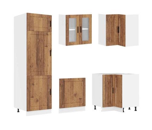 Mueble cocina Porto madera vieja 14 pzas madera contrachapada