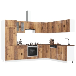 Mueble cocina Porto madera vieja 14 pzas madera contrachapada