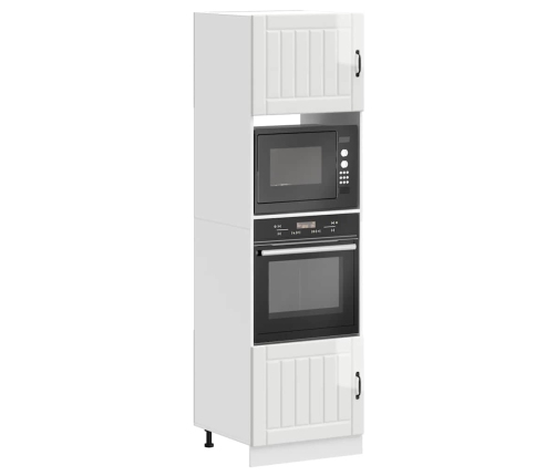 Armarios para horno 2 uds Kalmar blanco brillante