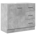 Armario para lavabo contrachapada gris hormigón 63x30x54 cm