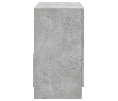 Armario para lavabo contrachapada gris hormigón 63x30x54 cm