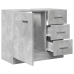 Armario para lavabo contrachapada gris hormigón 63x30x54 cm