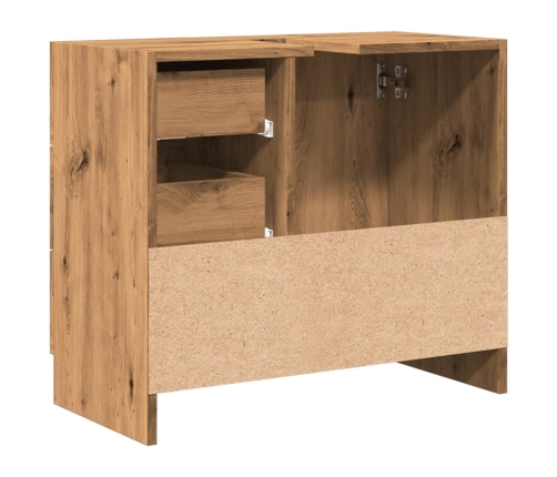 Armario de lavabo madera ingeniería roble artisian 63x30x54 cm