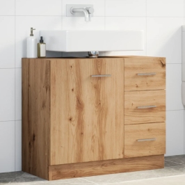 Armario de lavabo madera ingeniería roble artisian 63x30x54 cm