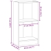 Estantería madera de ingeniería roble ahumado 40x24x76 cm