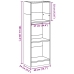 Estantería de madera de ingeniería blanca 40x24x109 cm