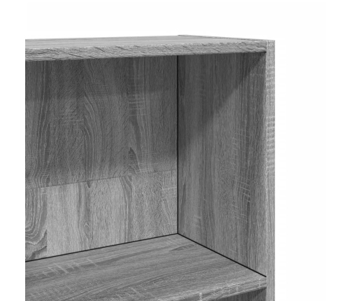 Estantería de madera de ingeniería gris Sonoma 40x24x143 cm