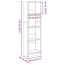 Estantería de madera de ingeniería marrón roble 40x24x143 cm