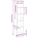 Estantería de madera de ingeniería roble Sonoma 40x24x176 cm