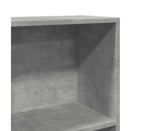 Estantería de madera de ingeniería gris hormigón 40x24x176 cm