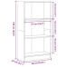 Estantería de madera de ingeniería blanca 60x24x109 cm