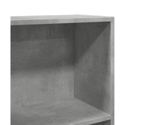 Estantería de madera de ingeniería gris hormigón 60x24x109 cm