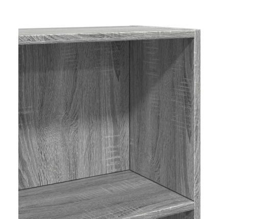 Estantería de madera de ingeniería gris Sonoma 60x24x109 cm