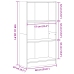 Estantería de madera de ingeniería gris Sonoma 60x24x109 cm