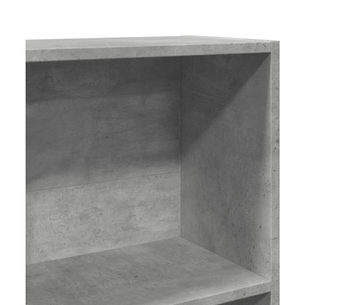 Estantería de madera de ingeniería gris hormigón 60x24x143 cm