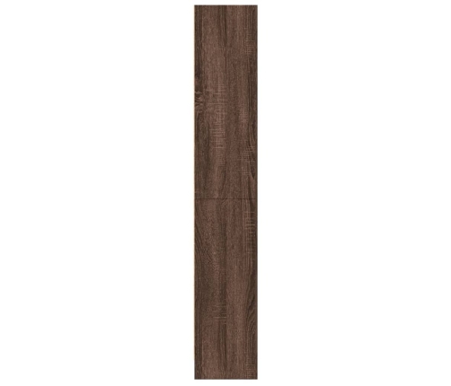 Estantería de madera de ingeniería marrón roble 60x24x143 cm