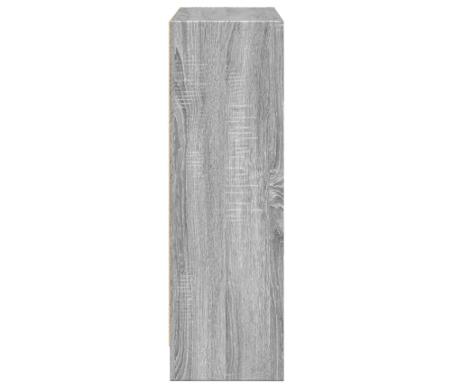 Estantería de madera de ingeniería gris Sonoma 80x24x76 cm