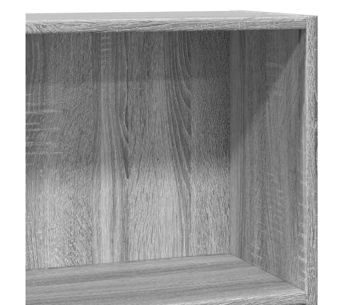 Estantería de madera de ingeniería gris Sonoma 80x24x76 cm