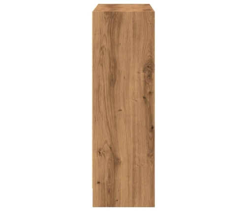 Estantería de madera de ingeniería roble artesanal 80x24x76 cm