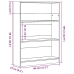 Estantería de madera de ingeniería blanca 80x24x109 cm