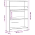 Estantería de madera de ingeniería roble Sonoma 80x24x109 cm