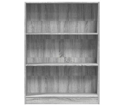 Estantería de madera de ingeniería gris Sonoma 80x24x109 cm