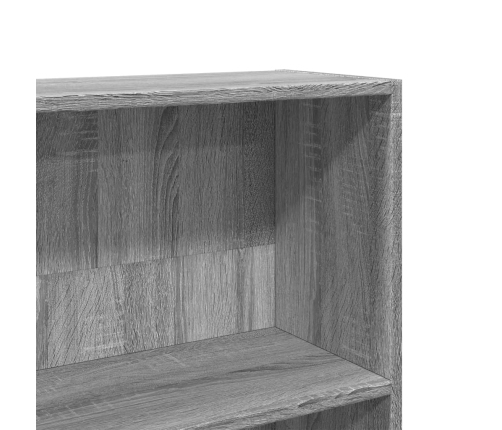 Estantería de madera de ingeniería gris Sonoma 80x24x143 cm