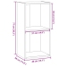 Estantería madera de ingeniería roble ahumado 40x30x77 cm