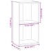 Estantería de madera de ingeniería marrón roble 40x30x77 cm