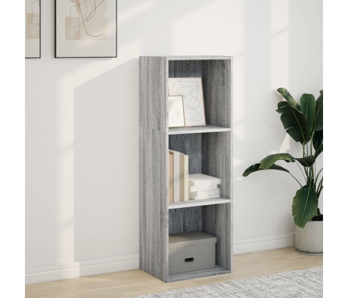 Estantería de madera de ingeniería gris Sonoma 40x30x114 cm