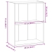 Estantería madera de ingeniería roble ahumado 60x30x77 cm