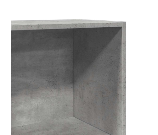 Estantería de madera de ingeniería gris hormigón 60x30x114 cm