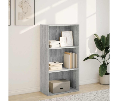 Estantería de madera de ingeniería gris Sonoma 60x30x114 cm