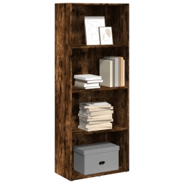 Estantería madera de ingeniería roble ahumado 60x30x152 cm
