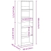 Estantería de madera de ingeniería blanca 60x30x189 cm