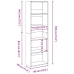 Estantería de madera de ingeniería roble Sonoma 60x30x189 cm