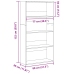 Estantería de madera de ingeniería roble Sonoma 80x30x152 cm