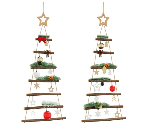 Árboles de Navidad con Estrellas Superiores 2 piezas 42x90 cm