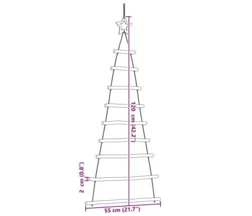 Árboles de Navidad con Estrellas Superiores 2 piezas 55x120 cm