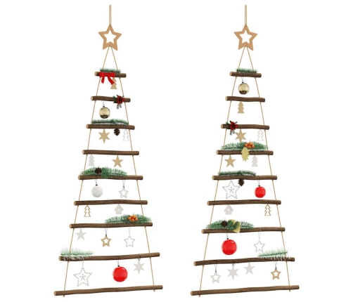 Árboles de Navidad con Estrellas Superiores 2 piezas 55x120 cm