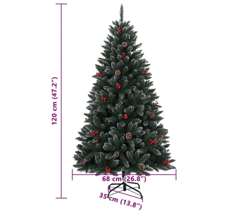 Árbol de Navidad artificial 150 LEDs 120 cm