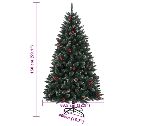 Árbol de Navidad artificial 150 LEDs 150 cm