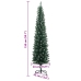 Árbol de Navidad artificial estrecho 150 LEDs 150 cm