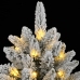 Árbol de Navidad artificial con 150 LEDs y nieve flocada 120 cm