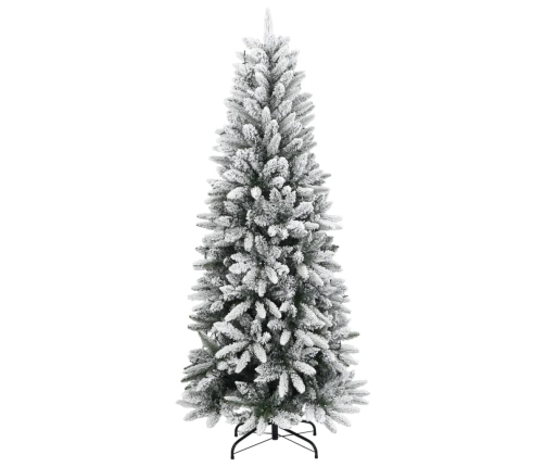 Árbol de Navidad artificial con 300 LED y nieve flocada 180 cm